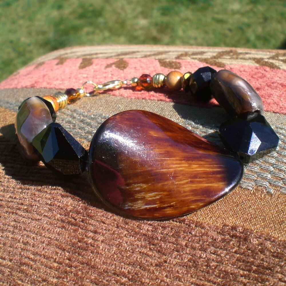 Burnt Sugar Brown Handmade Bracelet